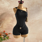 Women Sexy One Shoulder Slim Waist Party Jumpsuit
