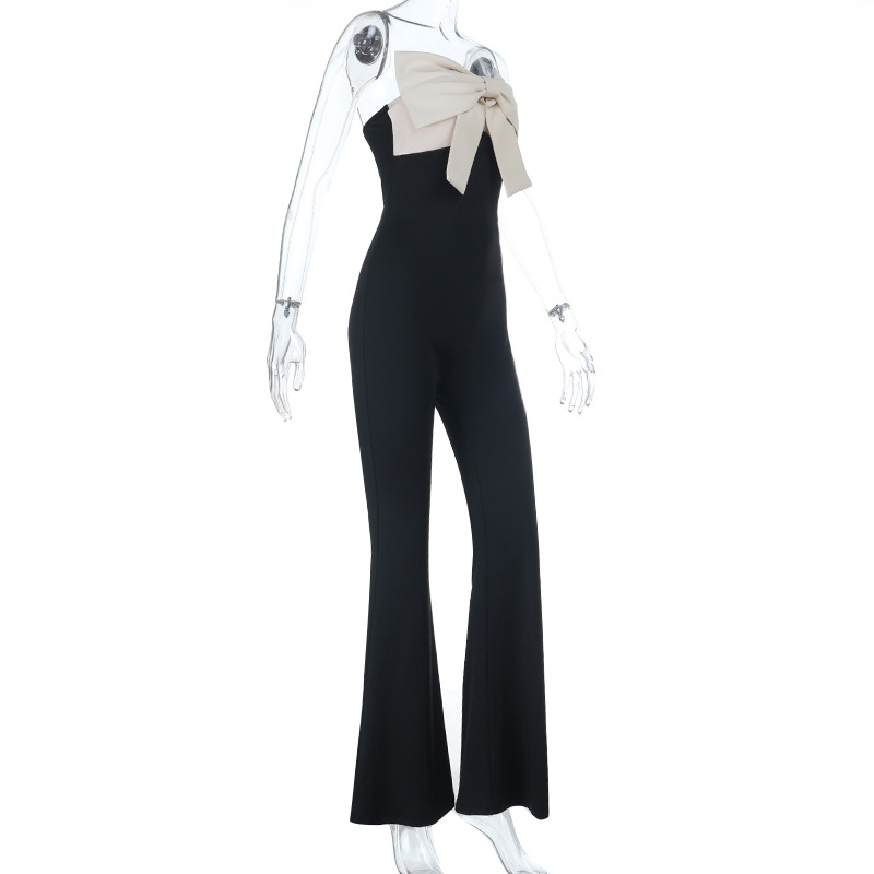 Bow Jumpsuit for Casual Evening Wear