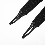 Women Sexy See-Through Lace Footed Pants