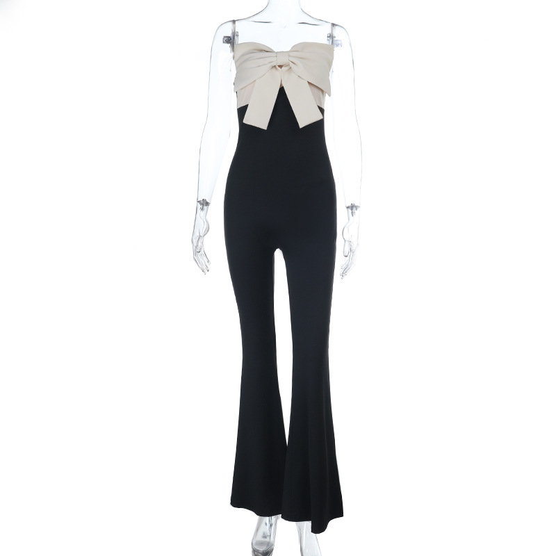 Bow Jumpsuit for Casual Evening Wear