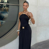 Women Spring Summer Sexy Cut-Out Lace-Up Dress