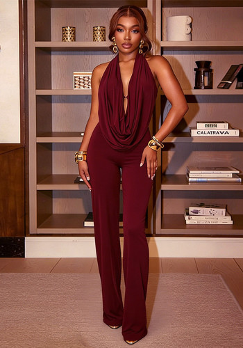 Women Sexy Hooded Backless Jumpsuit