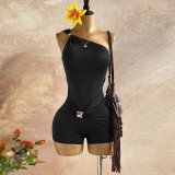 Women Sexy One Shoulder Slim Waist Party Jumpsuit