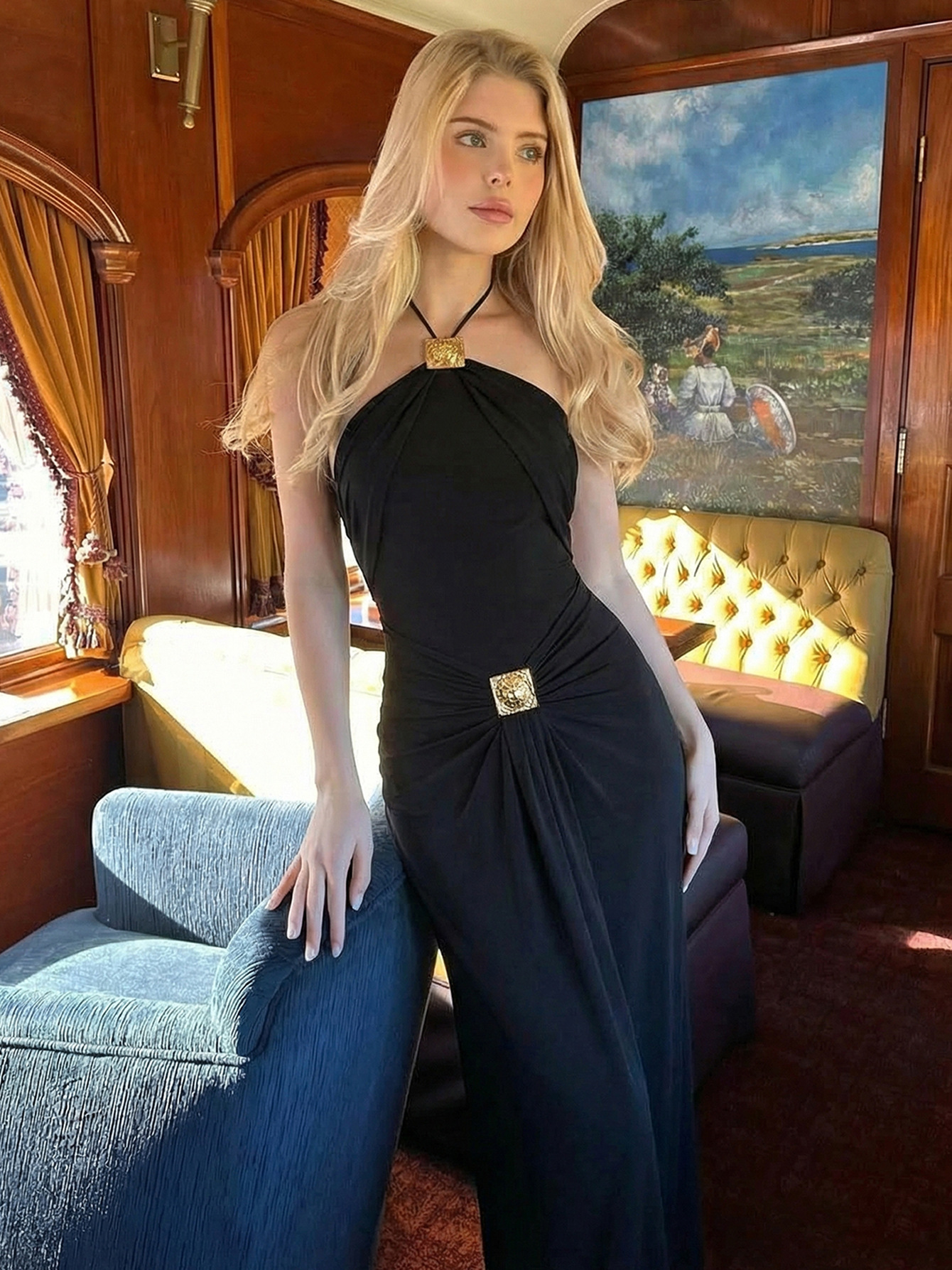 Cut-Out Lace-Up Dress for Spring & Summer Parties