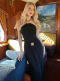 Women Spring Summer Sexy Cut-Out Lace-Up Dress