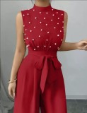 Women Summer Top and Wide Leg Pants Two Piece Set
