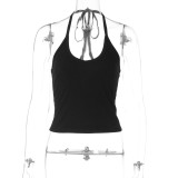 Women Summer Sexy Colored Halter Neck Tank Top
