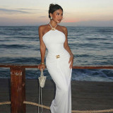 Women Spring Summer Sexy Cut-Out Lace-Up Dress