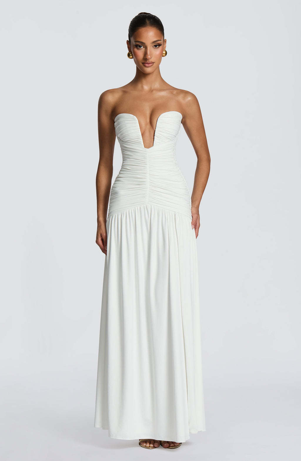 Strapless Split Ruffled Skirt for Spring & Summer