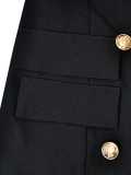 Women Elegant V Neck Turndown Collar Blazer Dress