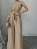 Women Summer Top and Wide Leg Pants Two Piece Set
