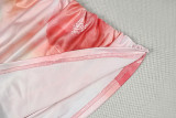 Summer Women Printed Draped Backless Beach Sexy Two Piece Skirt Set