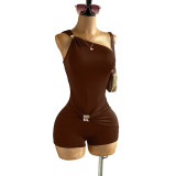 Women Sexy One Shoulder Slim Waist Party Jumpsuit