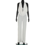 Women Sexy Hooded Backless Jumpsuit