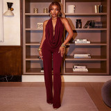 Women Sexy Hooded Backless Jumpsuit