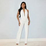 Women Sexy Hooded Backless Jumpsuit