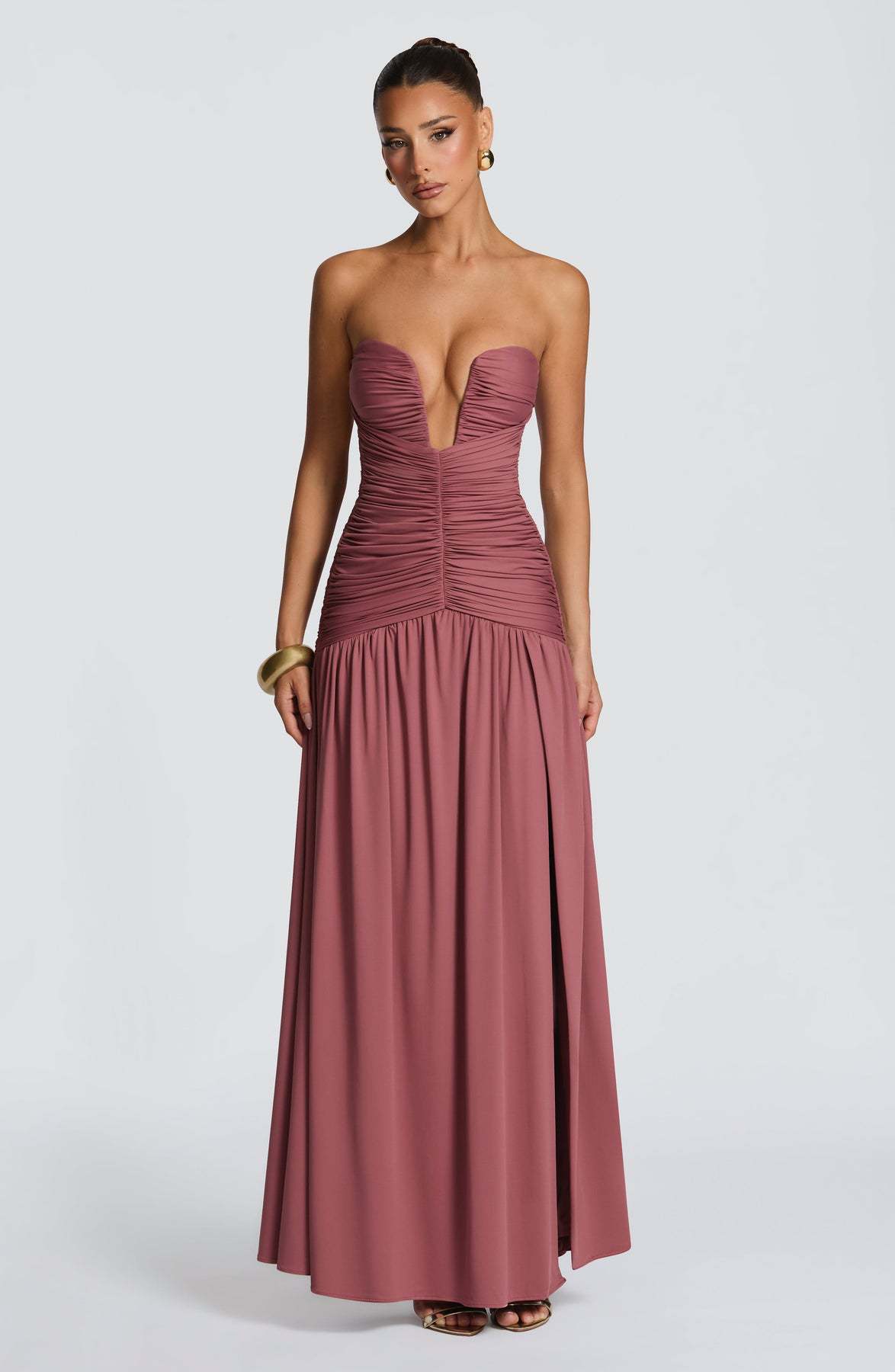 Strapless Split Ruffled Skirt for Spring & Summer