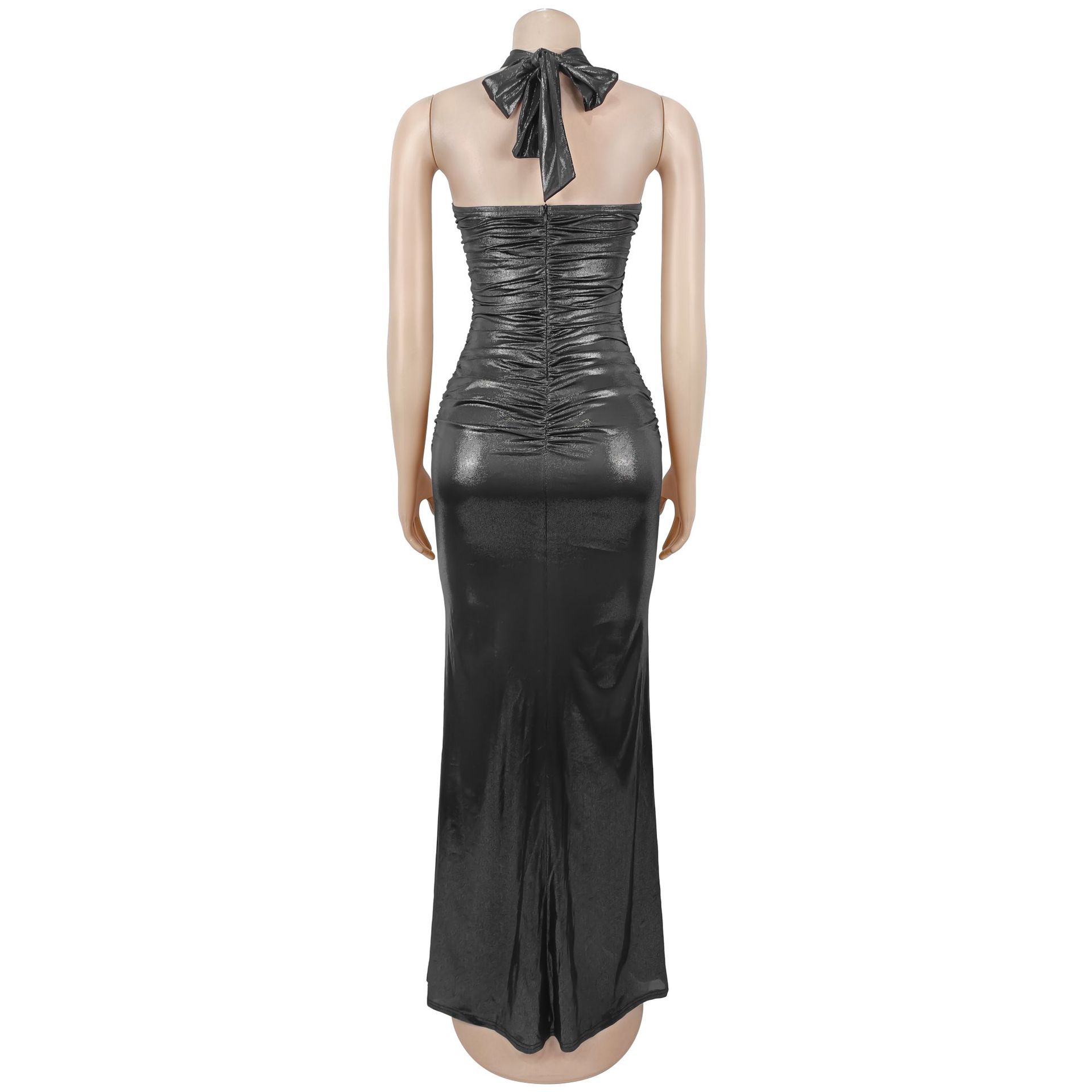 Tie Backless Bodycon Dress for Evening Parties