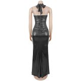 Women Sexy Tie Backless Bodycon Dress