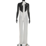 Women Sexy Hooded Backless Jumpsuit