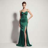 Sexy Lace-Up Halter Evening Gown Formal Party Chic Long Dress