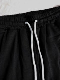 Women's Color-Block Stand Collar Zip Wide-Leg Pants Casual Two-Piece Set