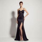 Sexy Lace-Up Halter Evening Gown Formal Party Chic Long Dress