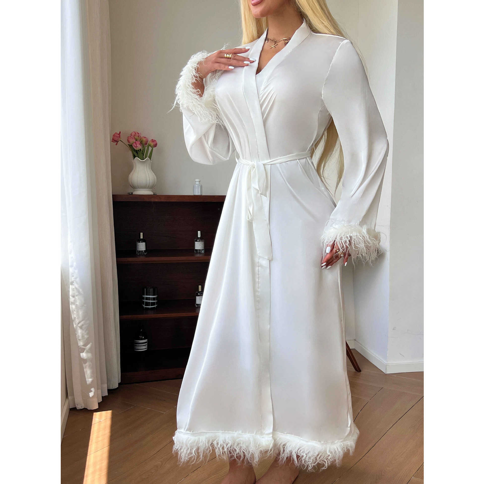 Luxury Satin Night Robe for Intimate Sleepwear