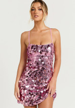 Women Sequin Spaghetti Strap Sexy Bodycon Dress Women Sequin Spaghetti Strap Sexy Bodycon Dress
