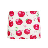 Women Sexy Holidays Apple Print Skirt