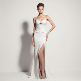 Sexy Lace-Up Halter Evening Gown Formal Party Chic Long Dress