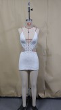 Women Sexy Knitting Cut Out Beach Cover Up Bikini Beach Skirt