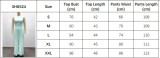 African Women's Sleeveless Solid Color Slim-Fit Round Neck Top Lace-Up Casual Long Pants Two-Piece Set