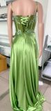 Satin Slit Sexy Evening Gown Strap Long Dress Slim Waist Slimming Ball Gown（Processing time need 3-6 days）