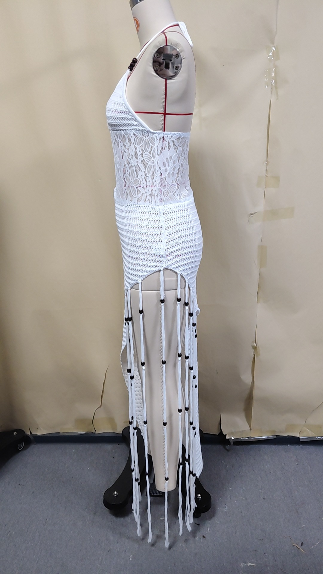 Knitted Cut-Out Bikini Cover-Up Skirt for Summer Beachwear