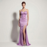 Sexy Lace-Up Halter Evening Gown Formal Party Chic Long Dress