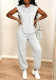 Women's Spring/Summer Loose Hooded Top Casual Jogging Sweatpants Set