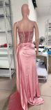 Women High-Waist Split Strap Boned Slim-Fit Evening Gown（Processing time need 3-6 days）