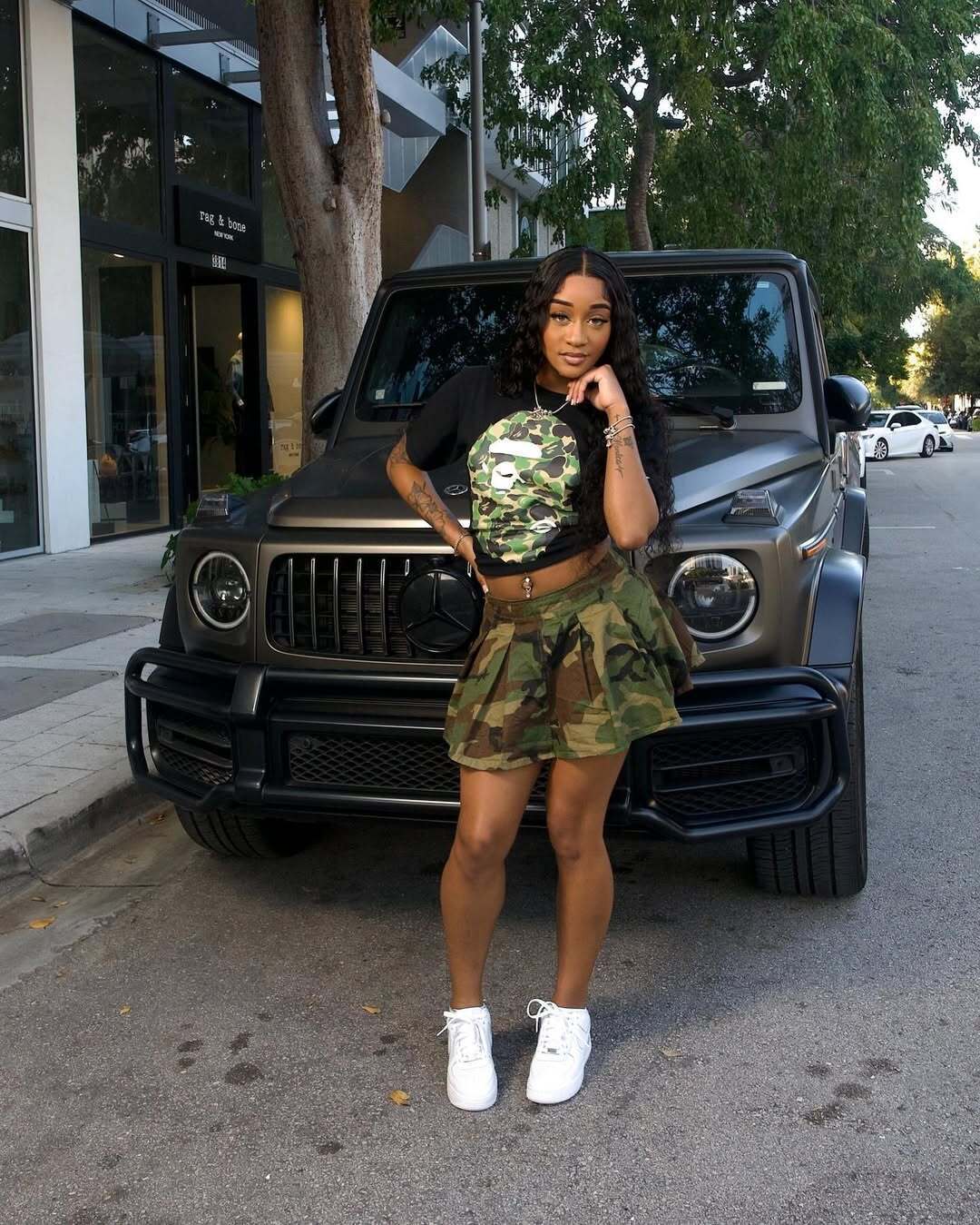 Camouflage Skirt for Summer Casual Streetwear