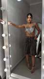 Women Summer Beaded Pearl Denim Capris