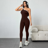 Women Yoga Wear Color Block Bodysuit
