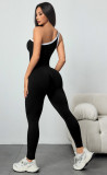 Women Yoga Wear Color Block Bodysuit