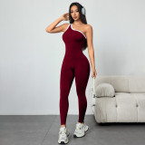 Women Yoga Wear Color Block Bodysuit