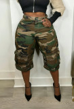 Women Casual Summer Camouflage Cargo Shorts