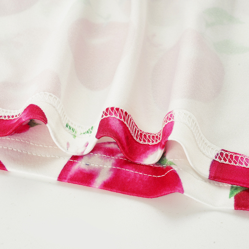 Apple Print Skirt for Holiday Casual Wear