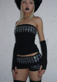 Women Beaded Strapless Top Shorts Two Piece Set