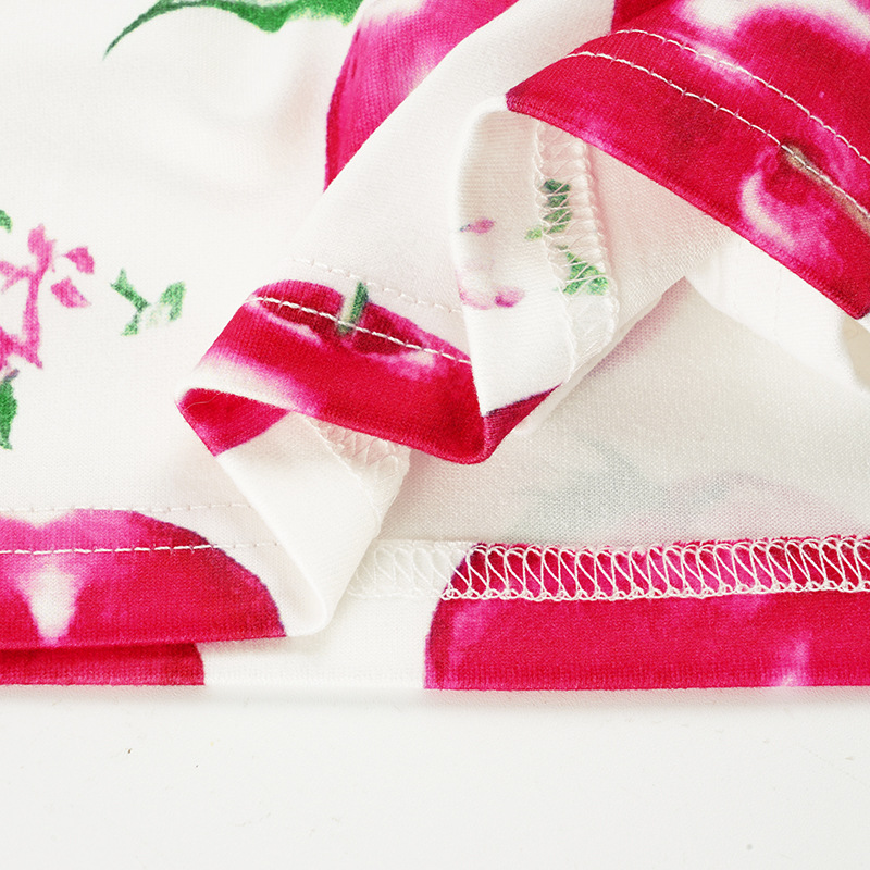 Apple Print Skirt for Holiday Casual Wear
