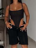 Women Summer Beaded Pearl Denim Capris