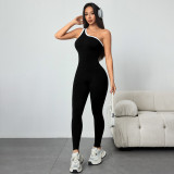 Women Yoga Wear Color Block Bodysuit