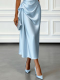 Women Ruched Sleeveless Formal Party Dress